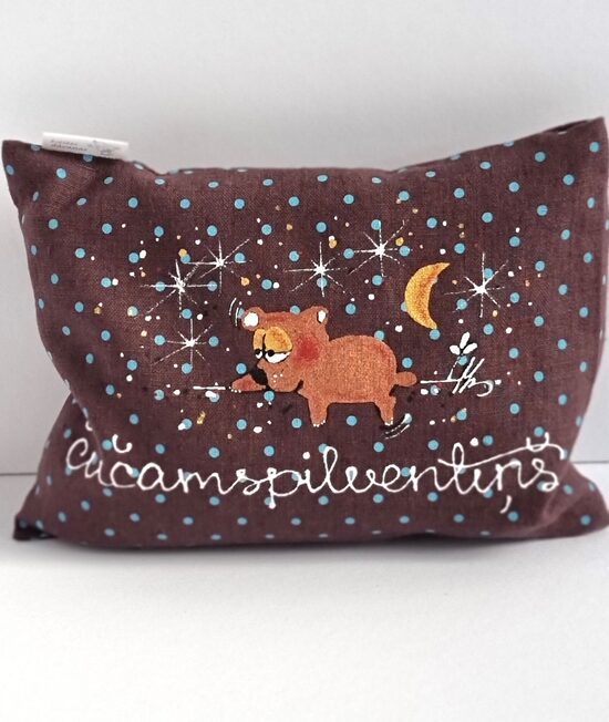 GRIĶU SPILVENS DRAUDZIŅŠ 6 LĀCĪTIS 17X22 BRŪNS AR PUMPIŅĀM "ČUČAMSPILVENTIŅŠ"